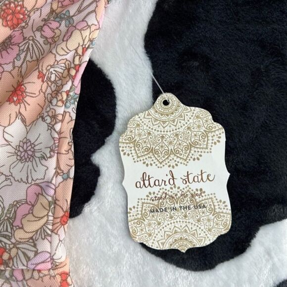NWT Altar'd State Olivia Mesh‎ Floral Blush Dress Medium - Picture 8 of 15